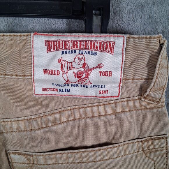 True Religion Slim Color Straw Mens 30 Inseam 33 Rare To Find  MEGJ19EDI Read - Picture 6 of 12